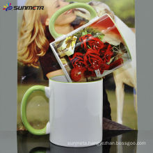 sublimation color mugs rim and handle color mugs cup coating mug